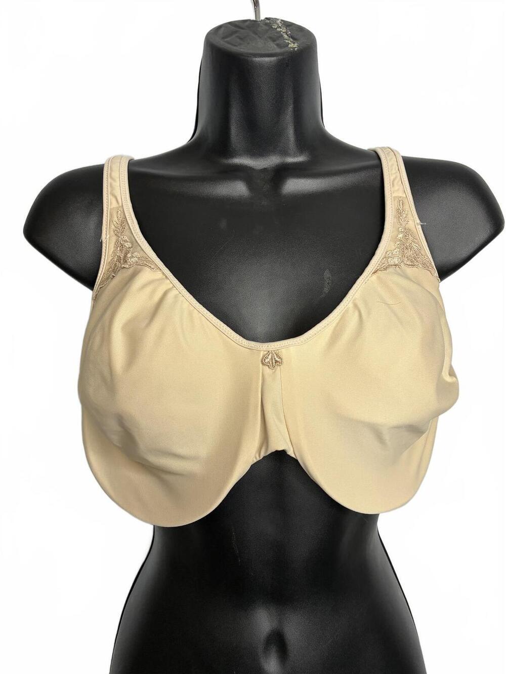Bali Beige Full Coverage Underwire Bra 40DD with Adjustable Straps